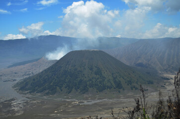 volcano in the clouds
