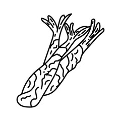 Tempura Icon. Doodle Hand Drawn or Outline Icon Style