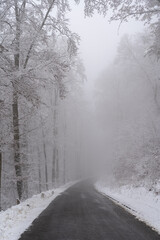 Fototapeta premium Russberg bei Tuttlingen im Winter