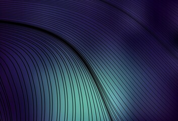 Dark Blue, Green vector texture with bent lines.