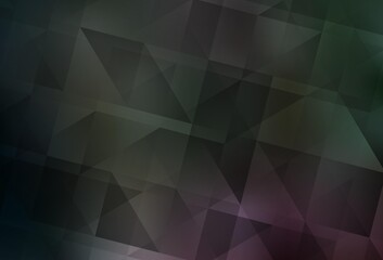 Dark Pink, Green vector abstract mosaic background.