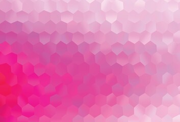Light Pink vector texture with colorful hexagons.