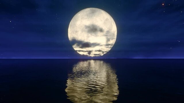 Moon over Sea