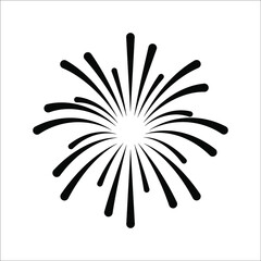 fire work icon Vector Illustration design Logo template