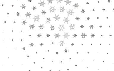 Light Gray vector background with beautiful snowflakes, stars.