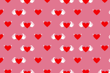 Vector Illustration Valentine Seamless Pattern