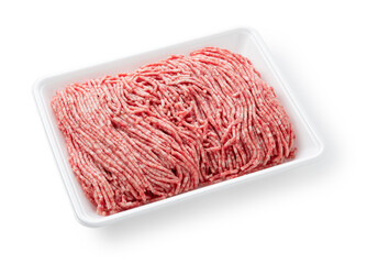 Minced meat in a food tray