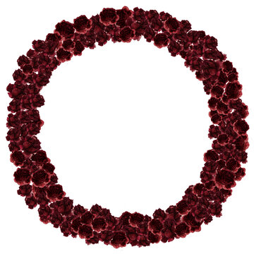 Frame made out of roses