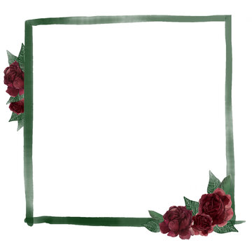 Frame with roses