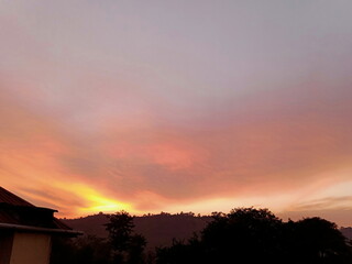 Fototapeta premium sunset in the city