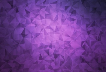 Dark Purple vector shining triangular layout.
