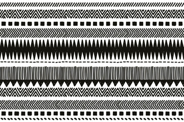 Etnische vector naadloze patroon. Tribal geometrische achtergrond, boho motief, maya, Azteekse ornament illustratie. vloerkleed textiel print textuur