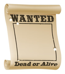 A wanted dead or alive old west bounty hunter poster background sign © Christos Georghiou