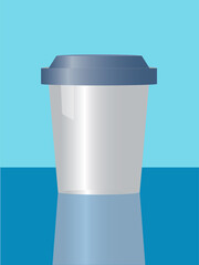 paper cup vector illustration.Healthy cup