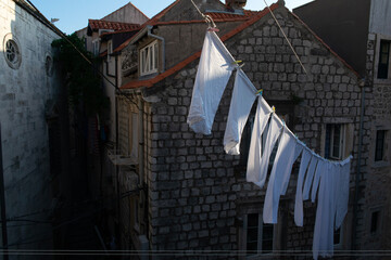 Fototapeta na wymiar clothes drying in the sun