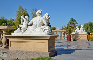 Fototapeta premium Sculptures in Mezhyhirya park near Kyiv Ukraine