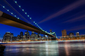 Brooklyn Bridge at night - New York Cty, United States of America
