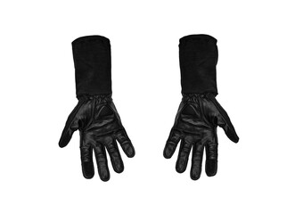 Military gloves, tactical gloves, protective gloves isolated white background. Wrist. Hunting Full Finger Gloves isolated on white