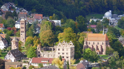 Fototapeta na wymiar Blick auf das Kloster Calw-Hirsau