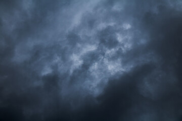 Heavy raining clouds over sky