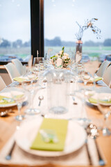 Tischdeko auf einer Hochzeit