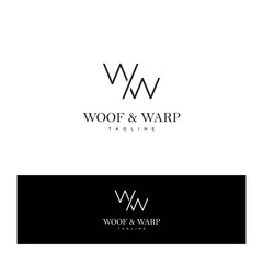 Obraz na płótnie Canvas Modern and luxurious WW letter initial logo design