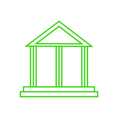 green house icon on a white background, vector illustration