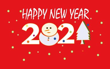 Colored Happy New Year greeting card illustration vector graphic, perfect for party backdrops, computer screen backgrounds, laptops, cell phones etc.