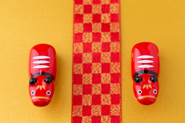 丑年の正月素材