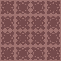 Vector seamless pattern, floral ornamental background, repeat geometric tiles, curved shapes. Abstract ornament texture. Stylish brown colored design for decor, fabric, cover, textile, wallpapers