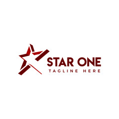 STAR LOGO DESIGN WITH SIMPLE AND MINIMALIST STYLE