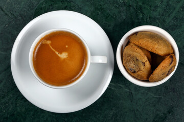 White cup of Turkish coffee 