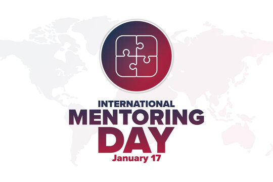 International Mentoring Day. January 17. Holiday concept. Template for background, banner, card, poster with text inscription. Vector EPS10 illustration.
