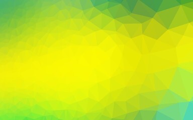 Fototapeta premium Light Green, Yellow vector polygonal background.