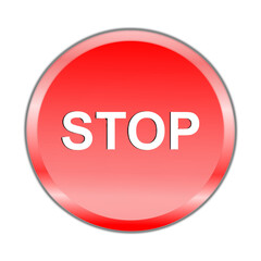 3d illustration red stop sign