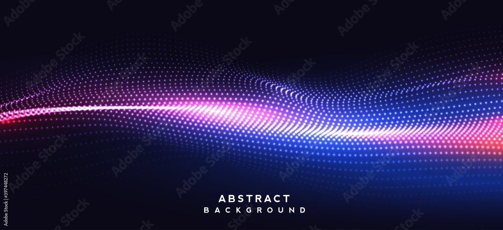 Poster technology abstract design space dark background with connecting dots and lines for posters or web p