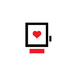 Computer technology network monitor icon design