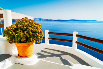 Fototapeta na wymiar beautiful details of Santorini island, Greece