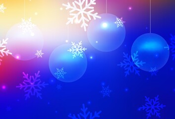 Light Pink, Blue vector texture in birthday style.