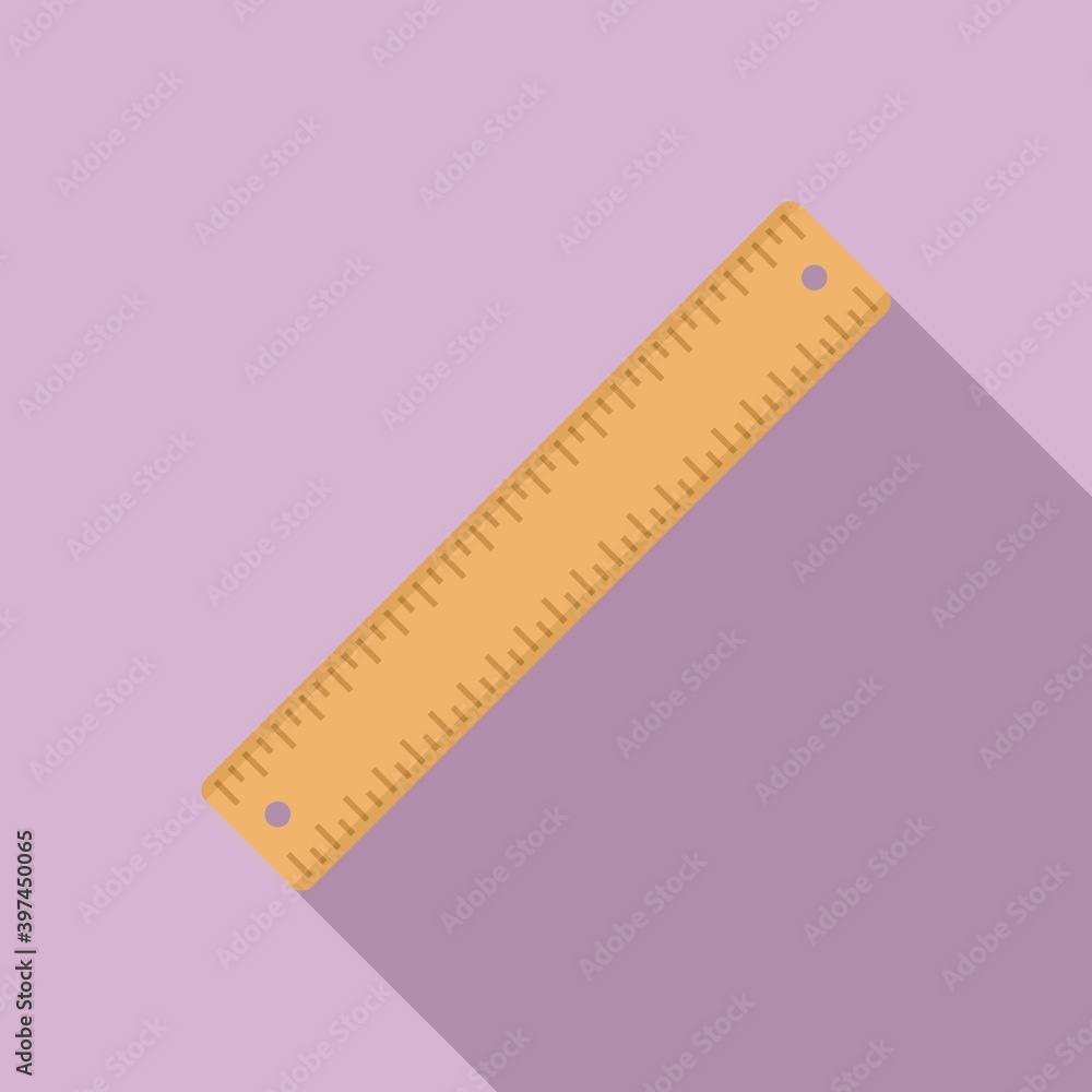 Aufkleber geometry ruler icon. flat illustration of geometry ruler vector icon for web design
