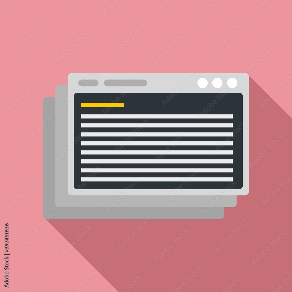 Poster web page testing icon. flat illustration of web page testing vector icon for web design