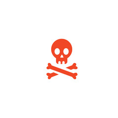 Skeleton Skull Halloween bone dead bone cartoon icon design 