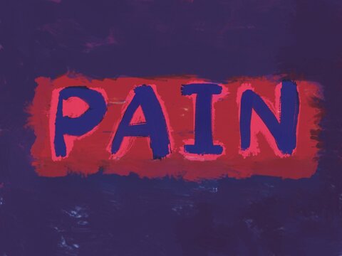 pain concept word painted texture