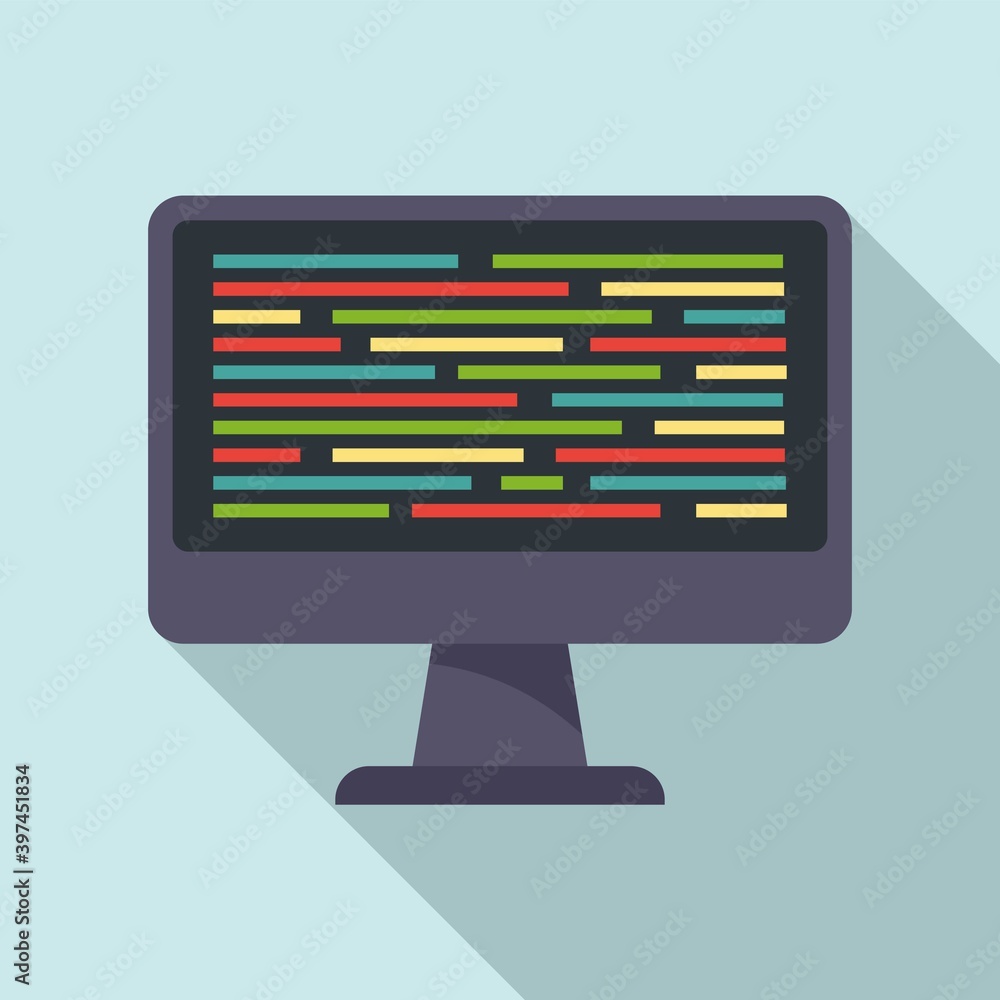 Poster testing software performance icon. flat illustration of testing software performance vector icon for