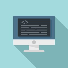 Online testing software icon. Flat illustration of online testing software vector icon for web design
