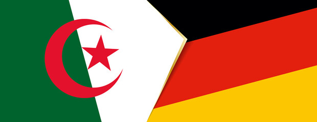 Algeria and Germany flags, two vector flags.