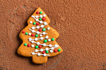 gingerbread cookies christmas baked goods with spices new year hospitality ready to eat on the table healthy meal snack ingredient top view copy space for text food background rustic