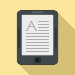 Linguist tablet icon. Flat illustration of linguist tablet vector icon for web design