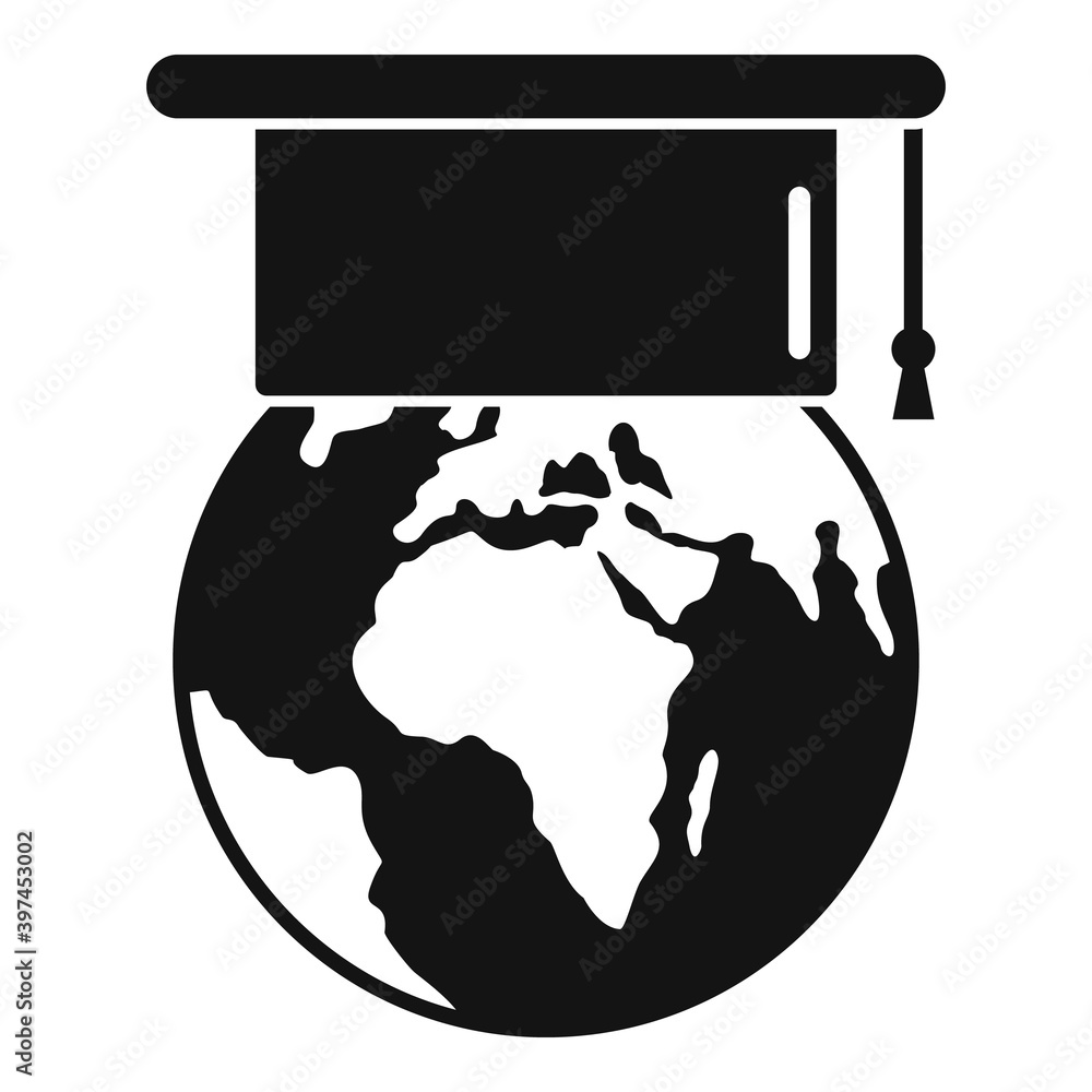 Poster global linguist icon. simple illustration of global linguist vector icon for web design isolated on 