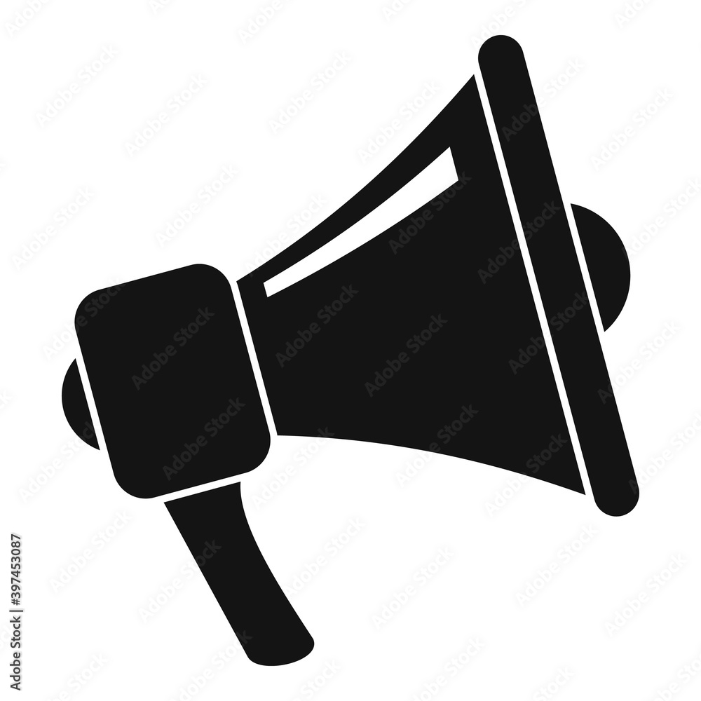 Aufkleber megaphone linguist icon. simple illustration of megaphone linguist vector icon for web design isolat